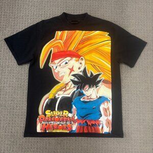 DBZ Shirt Large Black All Over Graphic Print Anime Handmade Indie Artist Tee